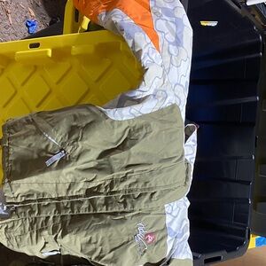 Olive Green and Orange Jacket ride snowboard outfit